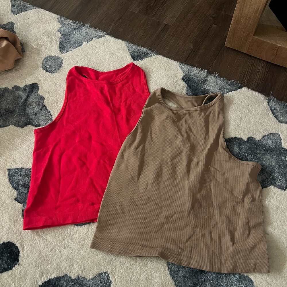 FP Movement by Free People Red and Brown Tank Tops
